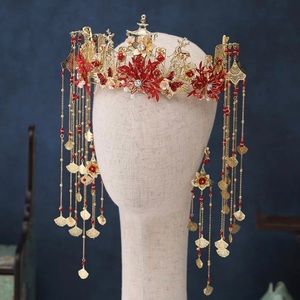 Chinese Tea Ceremony head piece / wedding tiara